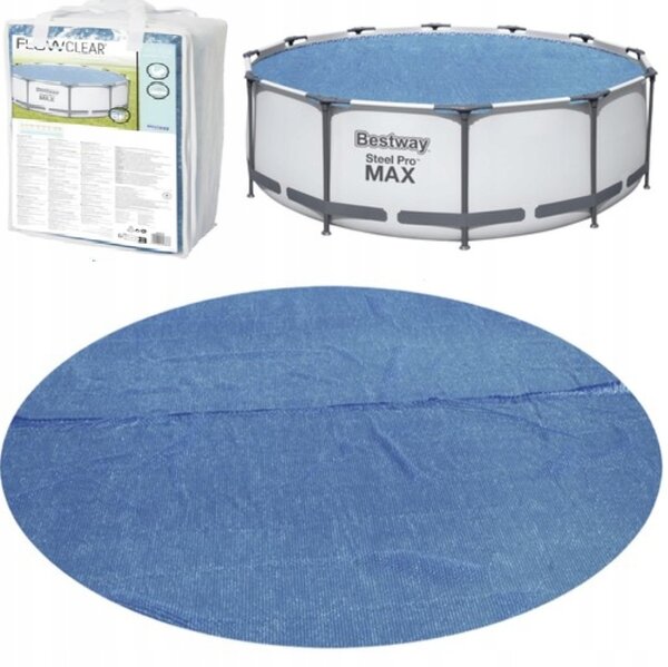 BESTWAY 58252 Solární termální KRYCÍ PLACHTA / Plachta na BAZÉN o průměru 427 cm
