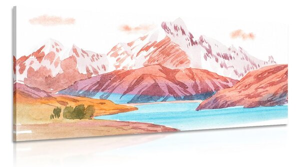 Obraz malovaná horská krajina