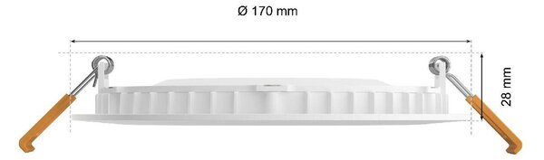 Philips Hue WCA Slim L zápustné svítidlo LED 12W 980lm 2200-6500K RGB CRI80 17cm kulaté IP44, bílé