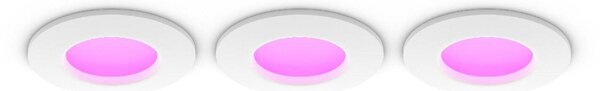 Philips Hue WCA Slim zápustné svítidlo 3x LED 8,3W 750lm 2200-6500K RGB CRI80 9cm kulaté IP44, bílé