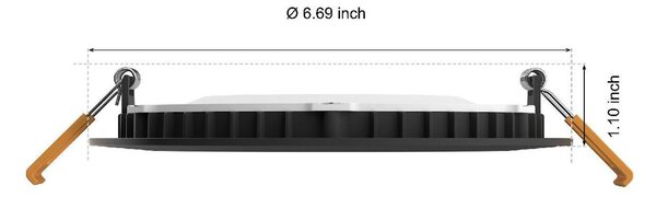 Philips Hue WCA Slim L zápustné svítidlo LED 12W 930lm 2200-6500K RGB CRI80 17cm kulaté IP44, černé