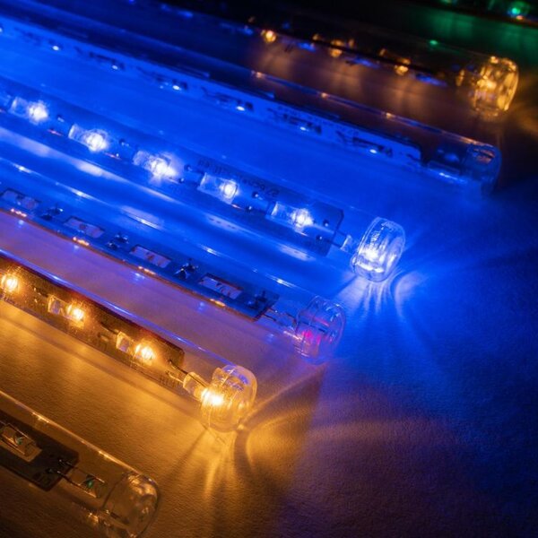 Vánoční LED osvětlení padající sníh, 180 LED, barevné