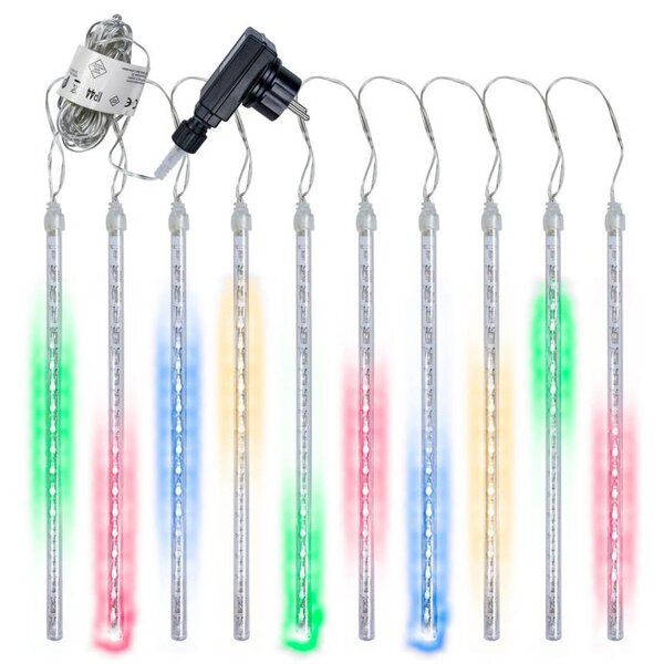 Vánoční LED osvětlení padající sníh, 180 LED, barevné