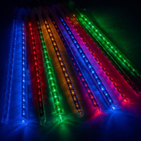 Vánoční LED osvětlení padající sníh, 180 LED, barevné