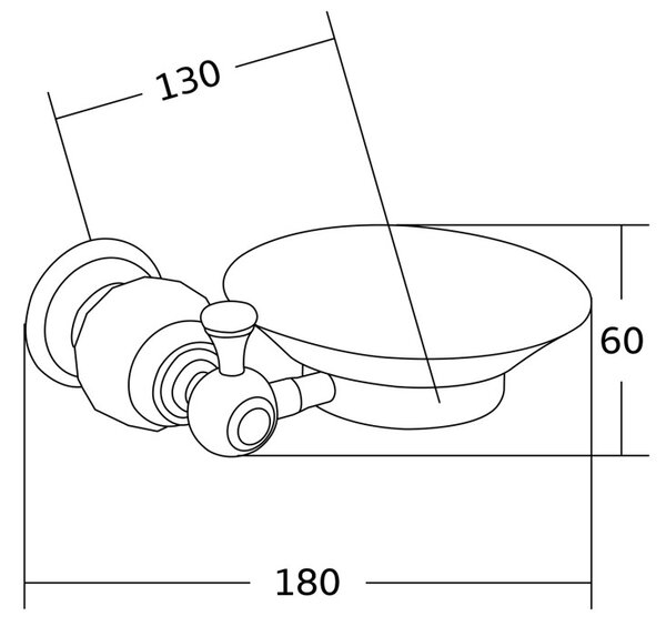 Mexen příslušenství, ESTELA držák na mýdlo, chrom, 7011539-00