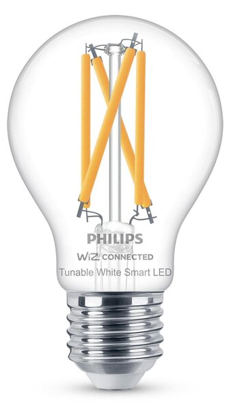 WiZ Smart LED Žárovka Filament čirá 7 W (ekv. 60 W) 806lm 2700-6500K A60 E27
