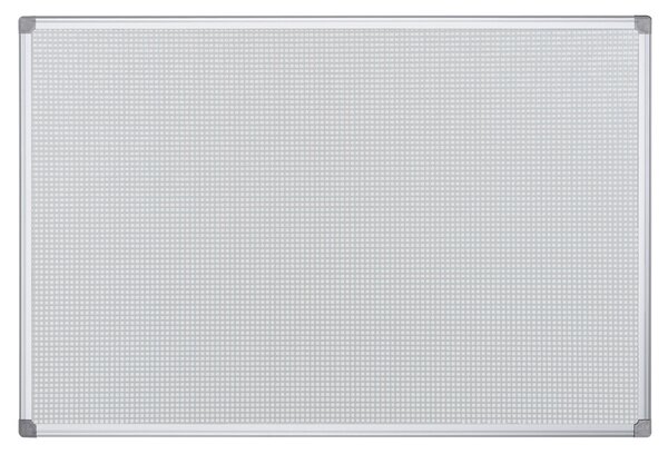 Textilní, magnetická nástěnka s kovovou mřížkou, 900 x 600 mm