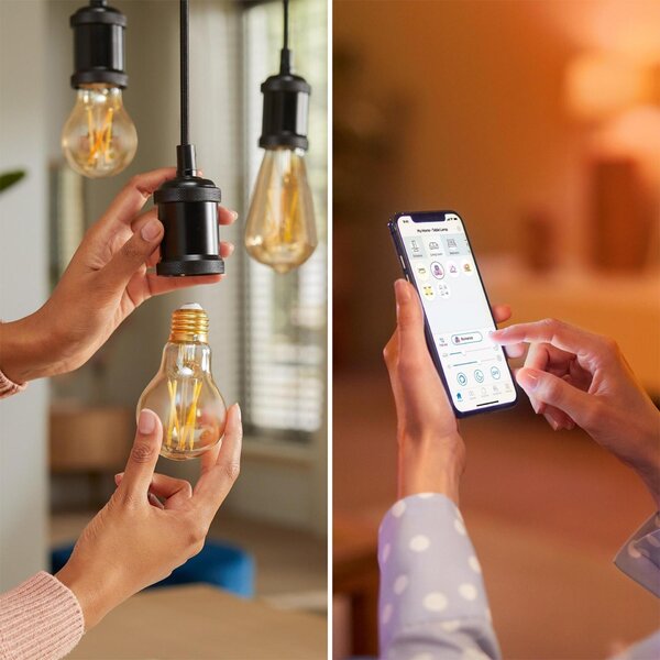 WiZ Smart LED Žárovka Filament oranžová 7 W (ekv. 50 W) 640lm 2000-5000K A60 E27