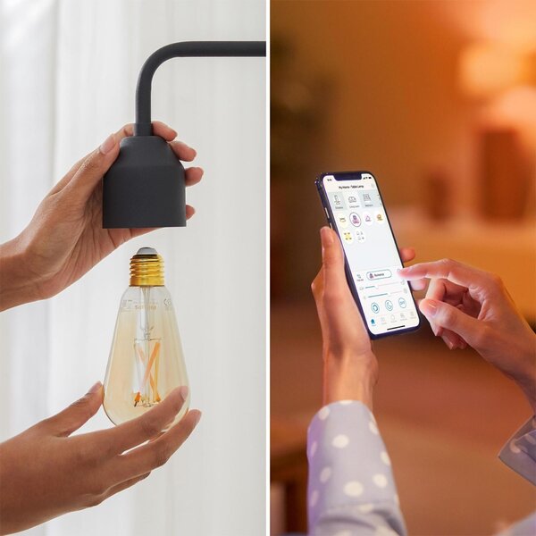 WiZ Smart LED Žárovka Filament oranžová 7 W (ekv. 50 W) 640lm 2000-5000K ST64 E27