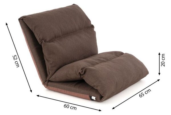 Nastavitelná sofa Relax Lounger, barva hnědá