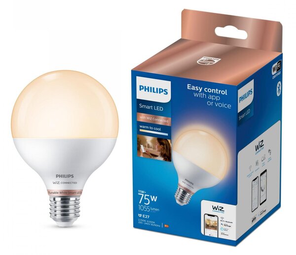WiZ Smart LED Žárovka kulová, 75 W, G95 E27 1055lm 2700-6500K