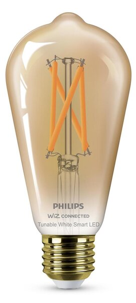 WiZ Smart LED Žárovka Filament oranžová 7 W (ekv. 50 W) 640lm 2000-5000K ST64 E27