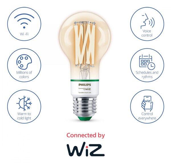 WiZ Smart LED Žárovka s tradičním vzhledem 60 W 903lm 2700-4000K E27