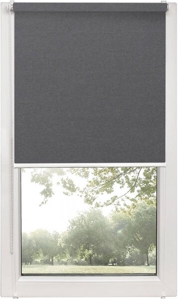 Roleta na okno Polyester 112 s vodícími silony, Barva bílá