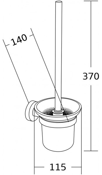 Mexen příslušenství, wc kartáč TIBER, černá, 7050550-70