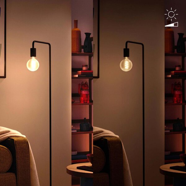 WiZ Smart LED Žárovka s tradičním vzhledem, čirá, 40 W 470lm 2200-6500K (RGB) G95 E27
