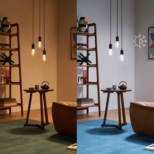 WiZ Smart LED Žárovka s tradičním vzhledem, čirá, 40 W 470lm 2200-6500K (RGB) ST64 E27