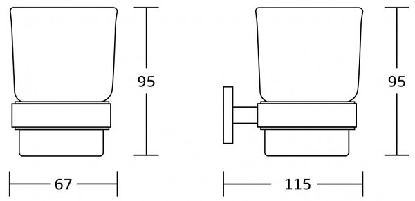 Mexen příslušenství, ZOJA držák na kartáčky, černá, 7019138-70