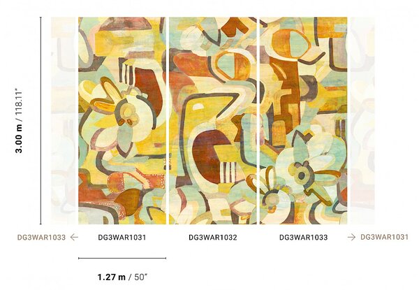 Grafická vliesová fototapeta na zeď, DG3WAR1032, Wall Designs III, Khroma by Masureel
