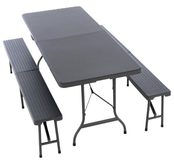 Skládací zahradní set, 75 x 61 x 61 cm, antracit