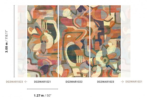 Grafická vliesová fototapeta na zeď, DG3WAR1021, Wall Designs III, Khroma by Masureel