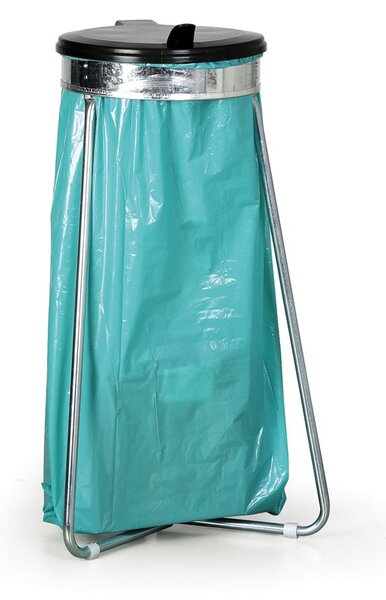 Stojan na odpadkové pytle 70 l nebo 120 l, 500 x 500 x 900 mm, černá