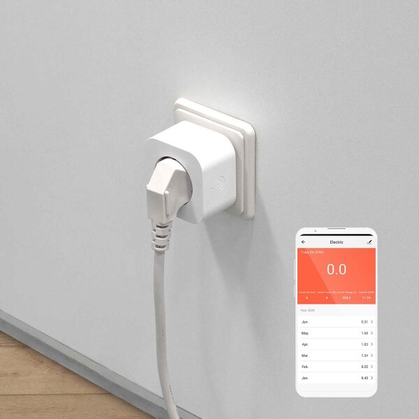 Nedis WIFIP121EWT - Chytrá zásuvka 3680W/230V/ Typ E/16A Wi-Fi