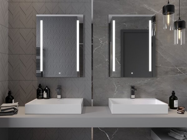 Mexen Remi, LED koupelnové zrcadlo s podsvícením 60x80 cm, 6000K, ochrana proti zamlžování, 9804-060-080-611-00