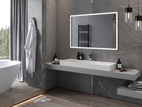 Mexen Navia, LED koupelnové zrcadlo s podsvícením 120 x 80 cm, 6000K, ochrana proti zamlžování, 9803-120-080-611-00