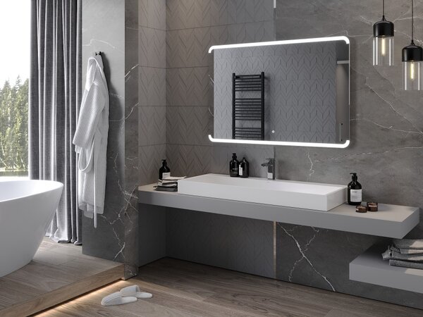 Mexen Nida, LED koupelnové zrcadlo s podsvícením 120x80 cm, 6000K, ochrana proti zamlžování, 9806-120-080-611-00
