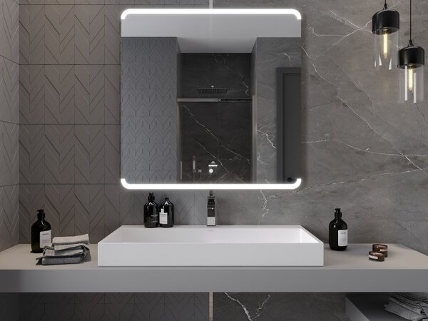 Mexen Nida, LED koupelnové zrcadlo s podsvícením 100x100 cm, 6000K, ochrana proti zamlžování, 9806-100-100-611-00