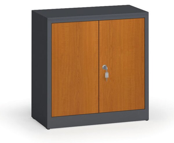 Svařované skříně s lamino dveřmi, 800 x 800 x 400 mm, RAL 7016/třešeň