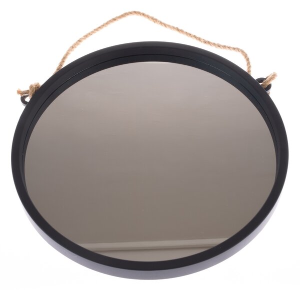 Plastové závěsné zrcadlo Embellir černá, pr. 48 cm