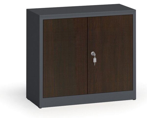 Svařované skříně s lamino dveřmi, 800 x 920 x 400 mm, RAL 7016/wenge