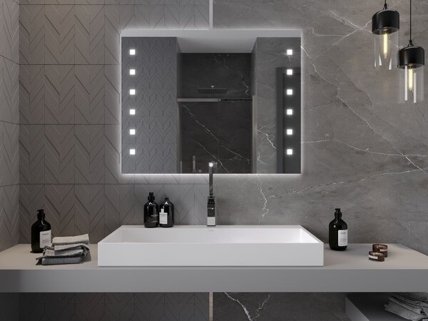 Mexen Ner, LED koupelnové zrcadlo s podsvícením 100x80 cm, 6000K, ochrana proti zamlžování, 9809-100-080-611-00