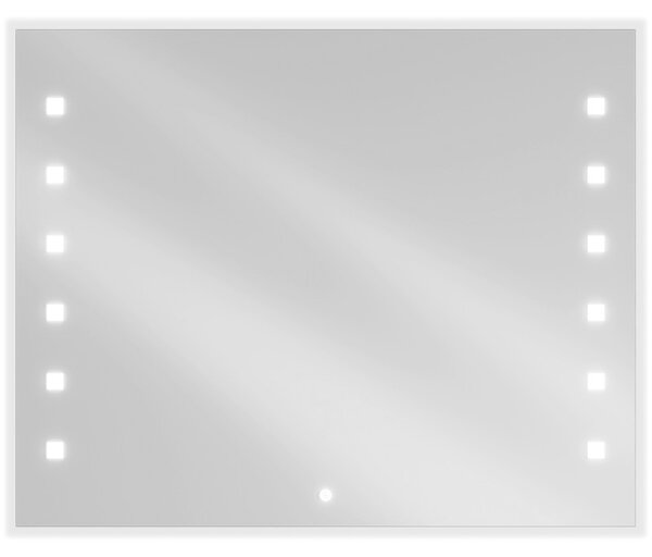 Mexen Ner, LED koupelnové zrcadlo s podsvícením 100x80 cm, 6000K, ochrana proti zamlžování, 9809-100-080-611-00