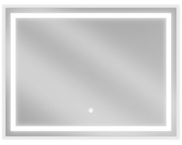 Mexen Miko, LED koupelnové zrcadlo s podsvícením 80 x 60 cm, 6000K, ochrana proti zamlžování, 9819-080-060-611-00