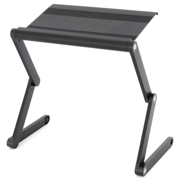 Stolek na laptop nastavitelný s větracími štěrbinami, černý