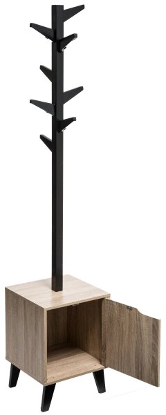 5five - Stojanový věšák RAME 169x35 cm černá/hnědá