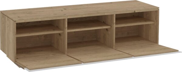 KOMODA POD TELEVIZI, divoký dub, bílá, divoký dub, 192/58/55,2 cm Voglauer - Komody z masivu