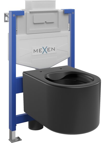 Mexen Sofia podomítková sada WC rám Fenix XS-U s WC mísou, černý mat - 6853354XX85
