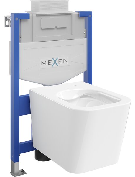 Mexen podomítková WC sada rám Fenix XS-U s WC mísou Teo, bílý lesk - 6853385XX00
