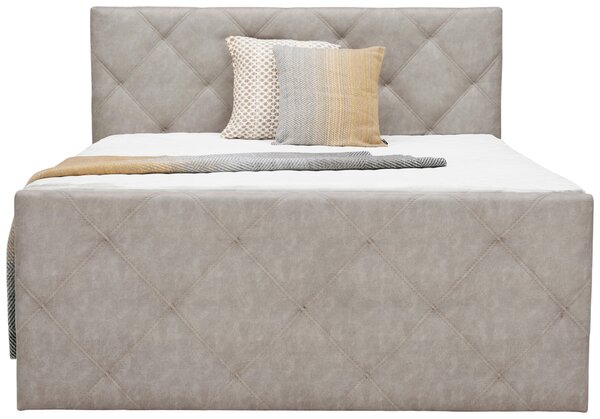 POSTEL BOXSPRING, 180/200 cm, šedá Ti'me - Postele s úložným prostorem