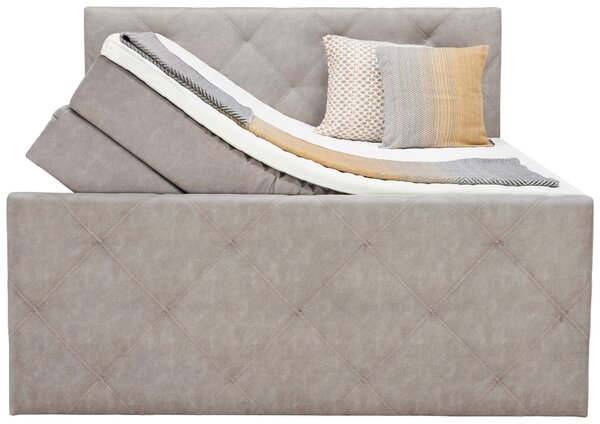POSTEL BOXSPRING, 180/200 cm, šedá Ti'me - Postele s úložným prostorem