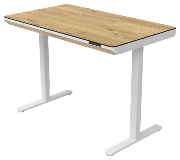 PSACÍ STŮL, bílá, dub artisan, 120/70/73-118 cm Xora - Kancelářské stoly