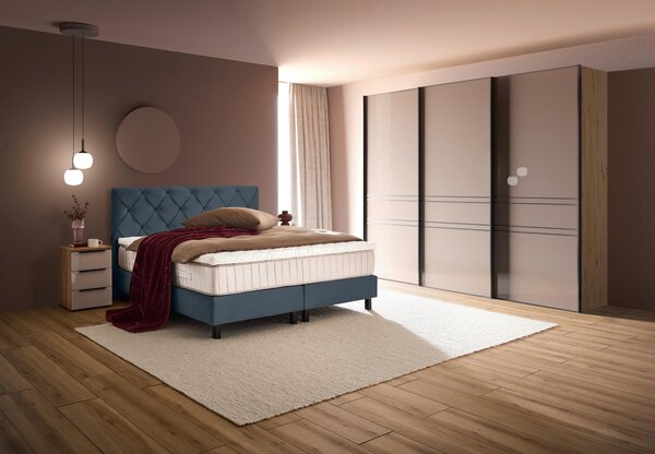 POSTEL BOXSPRING, 180/200 cm, tmavě šedá Esposa - Manželské postele