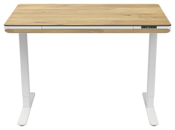 PSACÍ STŮL, bílá, dub artisan, 120/70/73-118 cm Xora - Kancelářské stoly