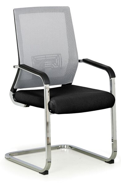 Konferenční židle ELITE NET, šedá/černá