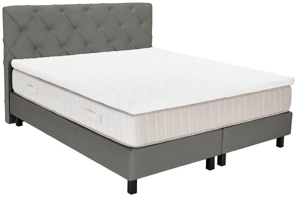 POSTEL BOXSPRING, 180/200 cm, šedá Esposa - Manželské postele