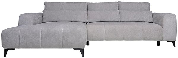 ROHOVÁ SEDAČKA, textil, barvy stříbra Hom`in - Sedací soupravy